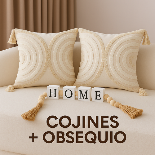 Combo Dos Cojines Boho (Solo funda) + Obsequio