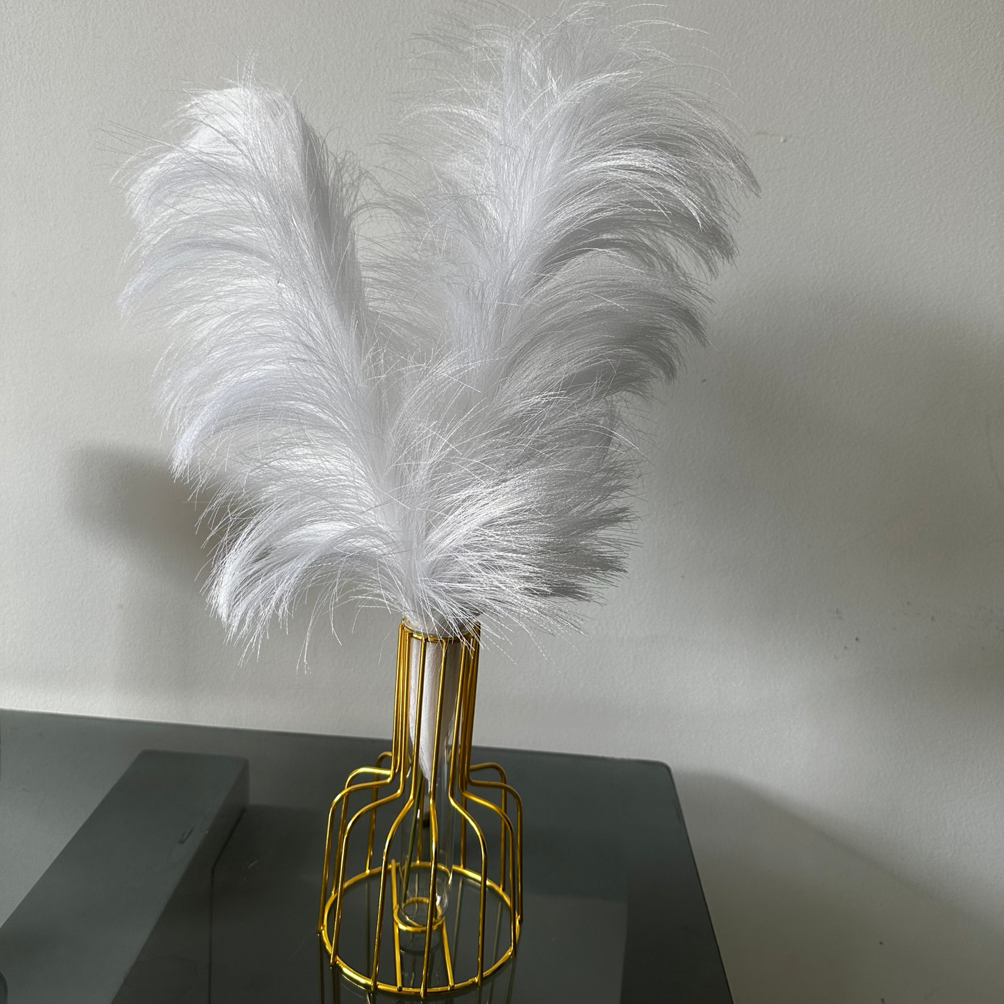 Jarrón metálico D'Oro™ + OBSEQUIO (Pampas)