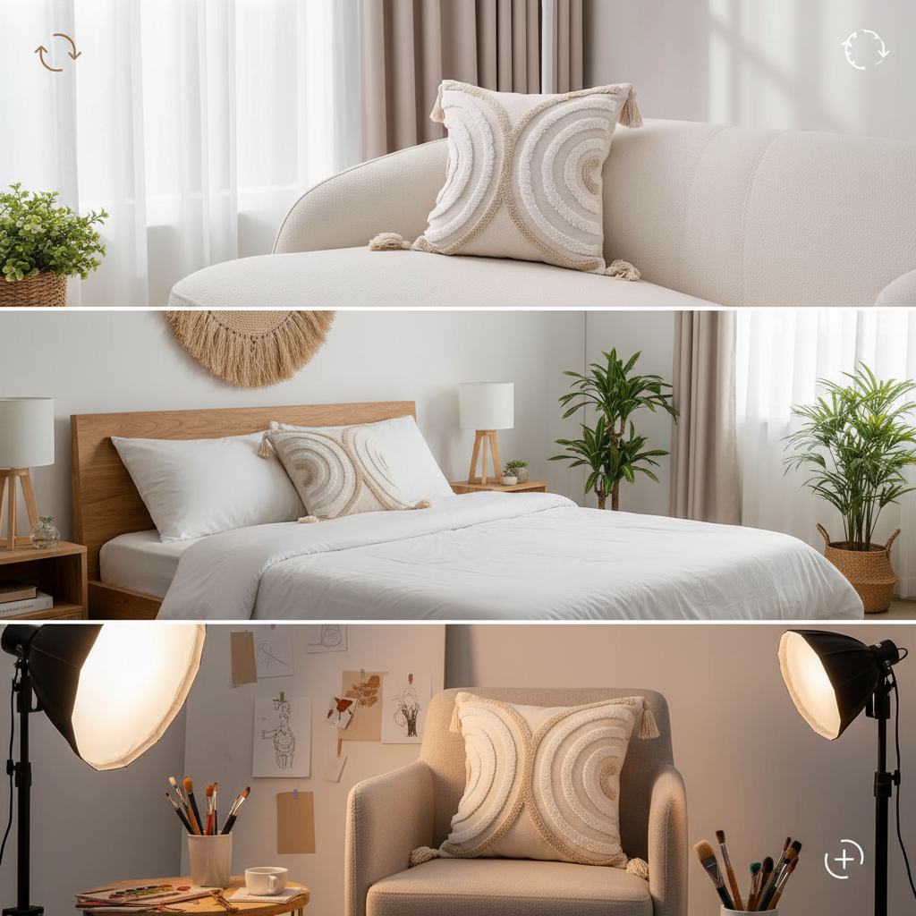 Cojin Tejido Boho (Solo funda)